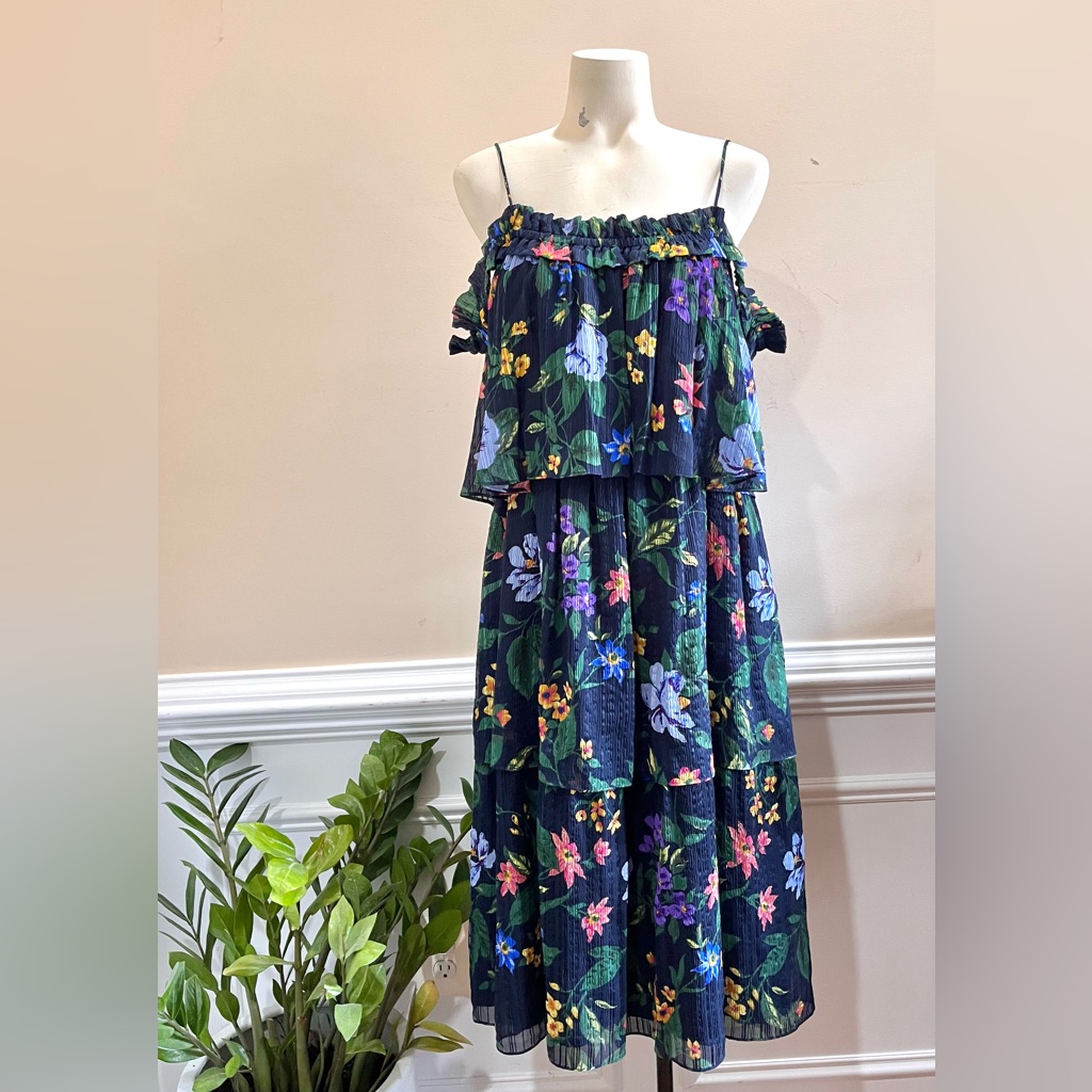 Club Monaco Tiered Floral Dress